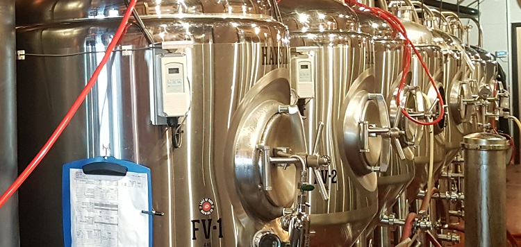 Fermenters at the Huntsville Brewhouse (Dawn Huddlestone)
