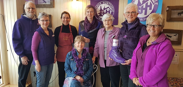 Hospice Huntsville’s purple boot campaign kickoff at the Nutty Chocolatier (Dawn Huddlestone)