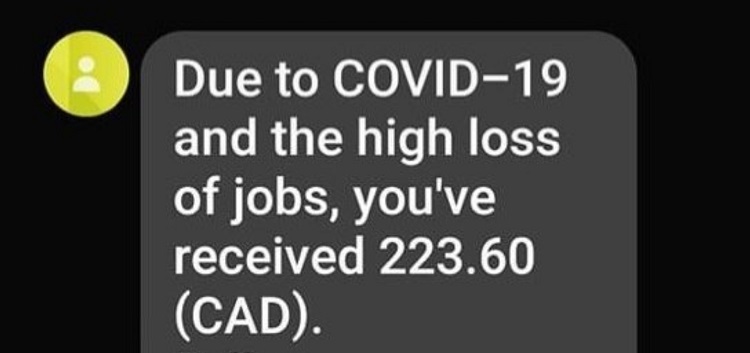 COVID text (@OPP_News / Twitter)