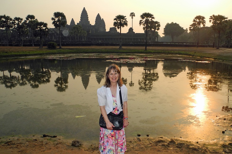 Carol Gibson at Angkor Wat in February 2020 (supplied)