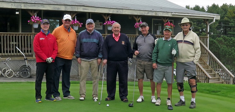 Don McCormick (left) with some of the friends he has maintained for more than 65 years (supplied)