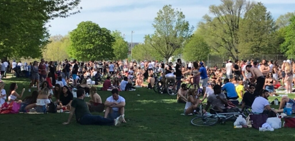 Hundreds of people were at Toronto’s Trinity Bellwoods Park on May 23, 2020 (CP24)