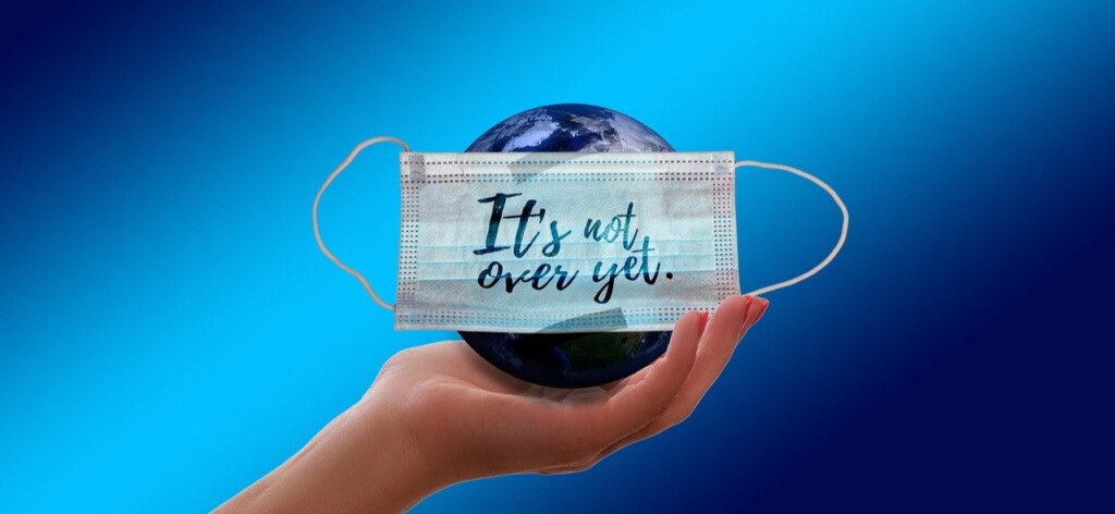 COVID-19 ‘It’s not over yet’ mask (Gerd Altmann / Pixabay)