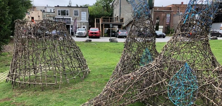 The REACH sculpture in River Mill Park has been vandalized (Huntsville Festival of the Arts / Facebook)