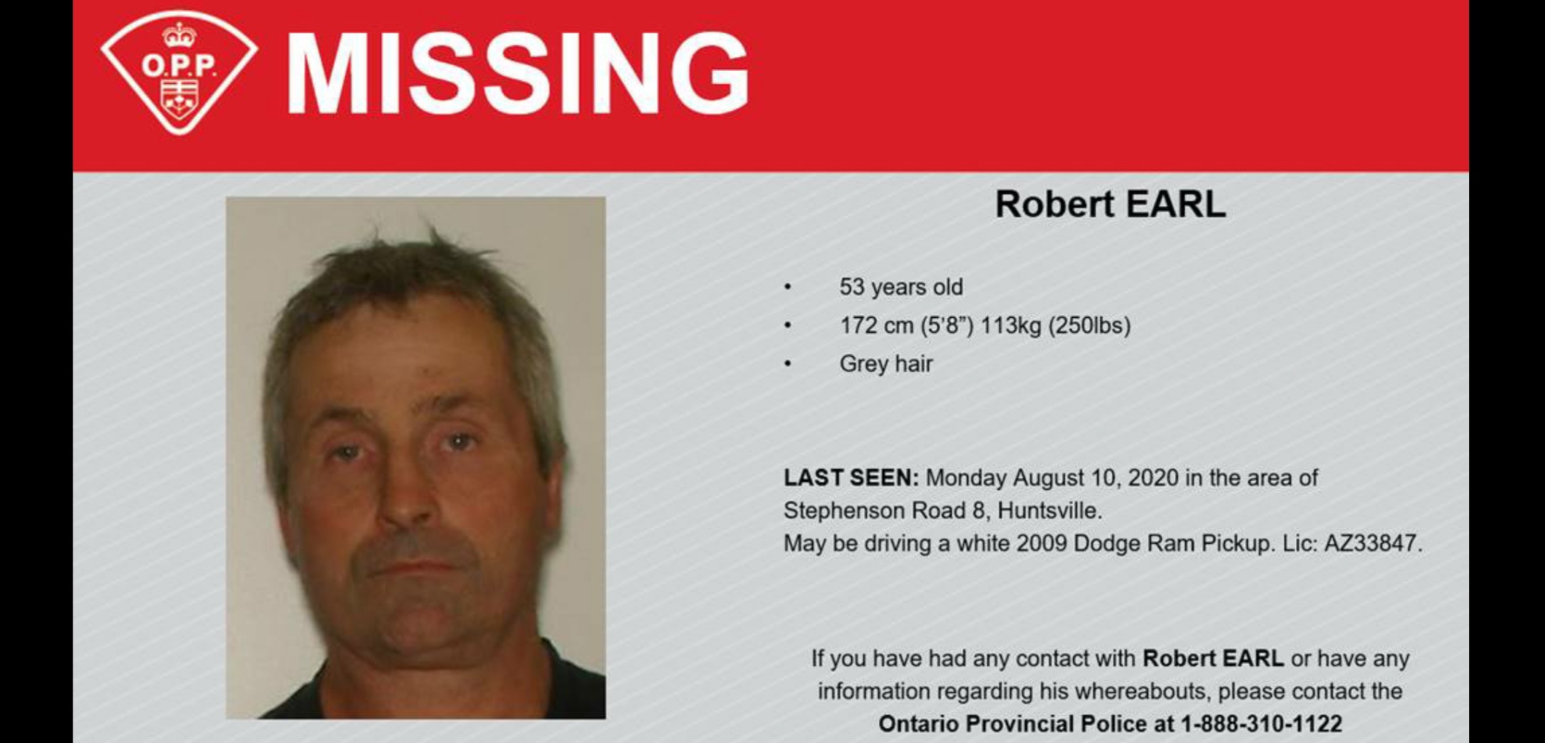 OPP seek public's help in finding missing Huntsville man - Huntsville ...
