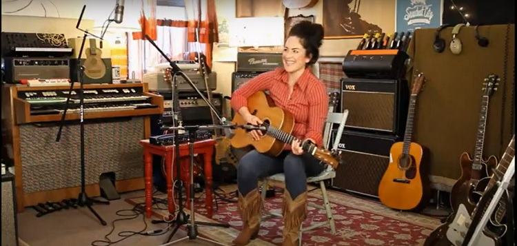 Musician Christina Hutt in her Fifteen Shades music video (Christina Hutt / YouTube)