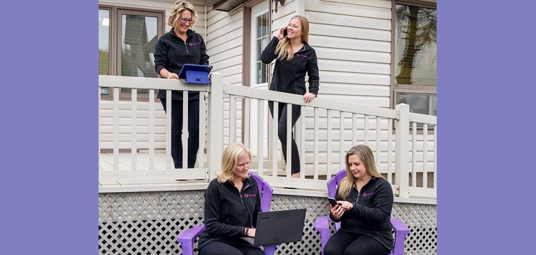 Muskoka Seniors staff (clockwise from back left) Top: Angela Barager, Danica Armour, Jenn Pfrimmer, and Sarah Caswell (supplied)