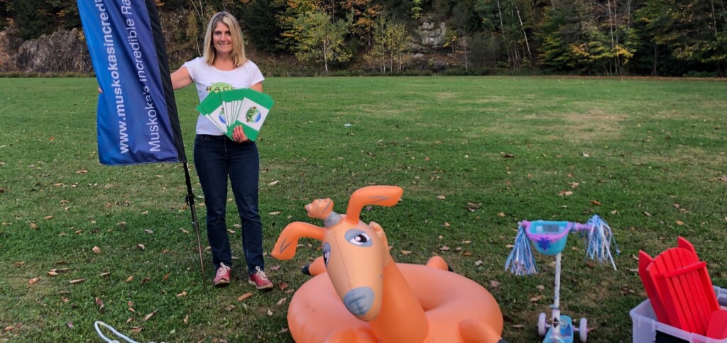 Anne Lindsay with some of the challenges used for Muskoka’s Incredible Race (Sydney Allan)