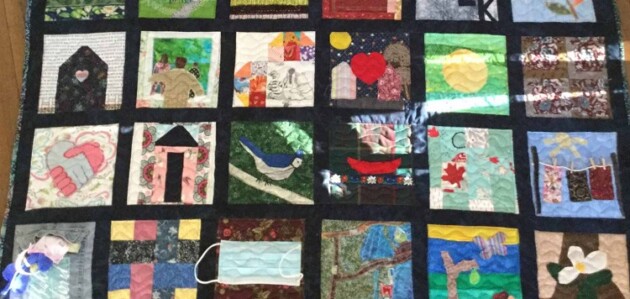 Community-created isolation quilt on display in Partners Hall this month