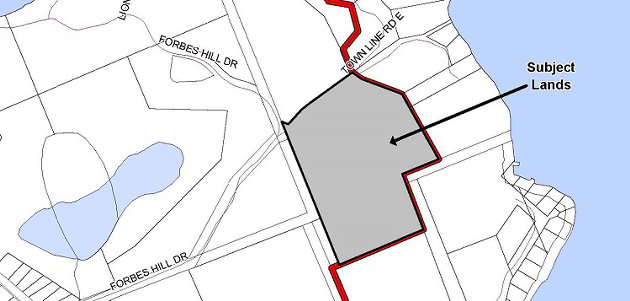 Notice of virtual public meeting on development south of Townline Road E