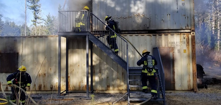 Huntsville Lake of Bays Fire Department held a live fire training day in November (supplied)