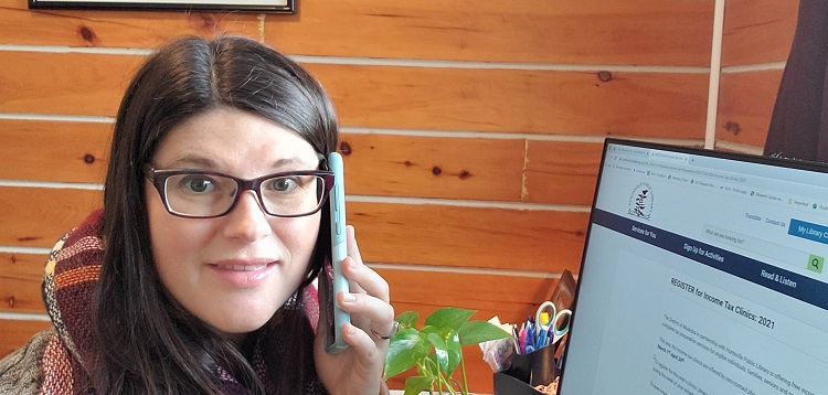 Cortney LeGros wants the community to know that HPL’s annual tax clinic is still available (supplied)