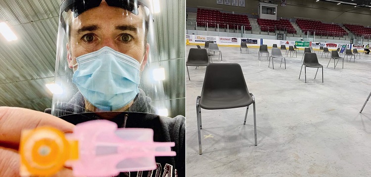Dr. Rich Trenholm at the COVID-19 vaccine clinic at the Canada Summit Centre (submitted)