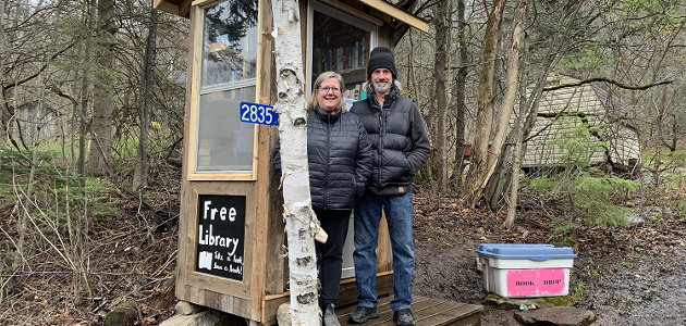 Steve the Little Free Library is ready for readers