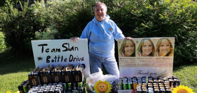 Team Shan bottle drive raising funds for breast cancer awareness in young women
