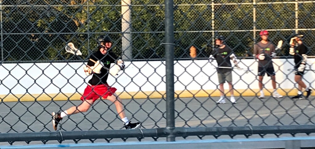 Riley Knox at his first practice with the Whitby Warriors Jr A team on July 1, 2021 (submitted)