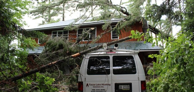 Yesterday’s storm may have produced a tornado on Tasso Lake