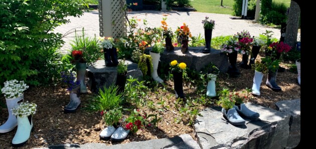 Wellie garden to honour Kareen Burns finds new home in River Mill Park