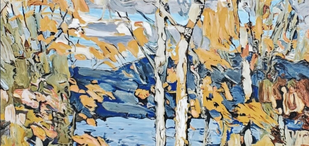Group of Seven Outdoor Gallery mural, Algonquin October 2015