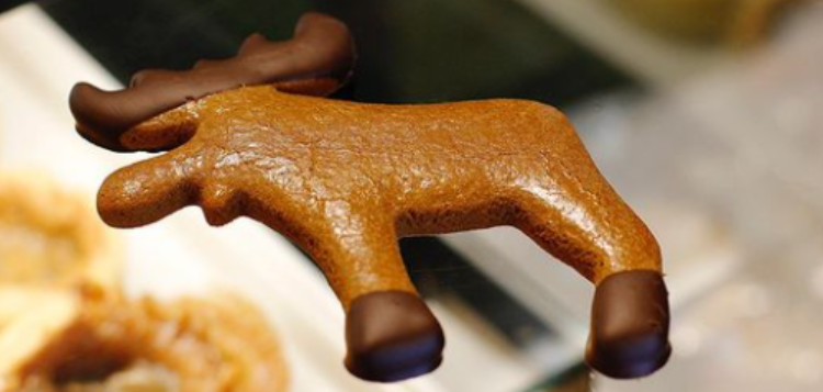 Windmill Bakery’s Gingerbread Moose cookies are both festive and fun! (@windmillbakeryhuntsville / Instagram)