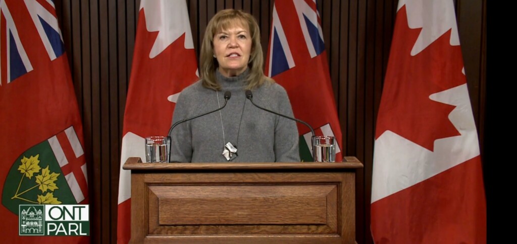 Deputy Premier and Minister of Health Christine Elliott announcement Dec. 10, 2021 (ola.org)