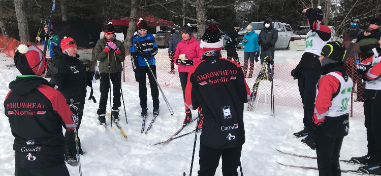 Members of the Arrowhead Nordic Race Crew at the Mono Nordic race on Jan. 22 (submitted)