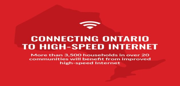 Government of Canada announces an investment of over $6.9 million to bring high-speed Internet to more than 3,455 households in Ontario including Muskoka