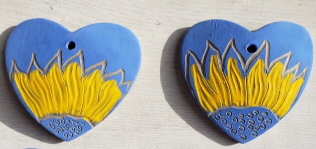 Local potter and retired teacher create Hearts for Ukraine campaign