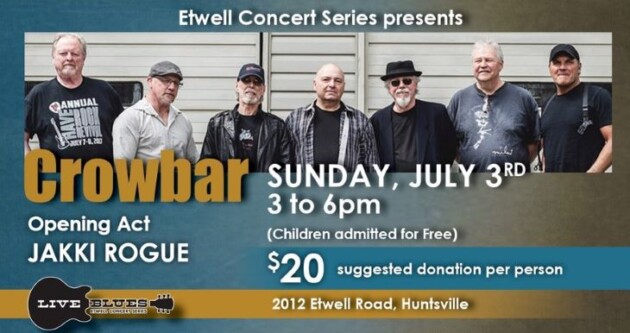 Etwell Concert Series presents Crowbar, July 3