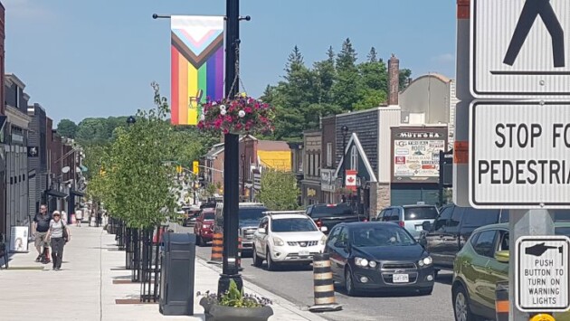 Flag raising and bench dedication at Kent Park July 18 as part of Muskoka Pride festivities