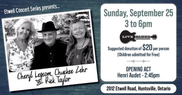 Etwell Concert Series presents Cheryl Lescom, Chuckee Zehr and Rick Taylor on September 25
