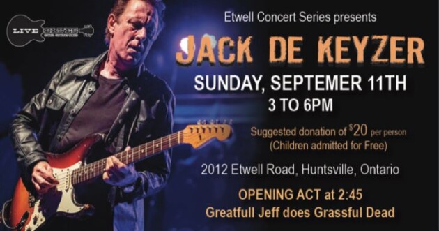 Etwell Concert Series presents Jack de Keyzer on September 11