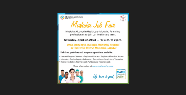 MAHC recruiting at an in-person job fair on April 22