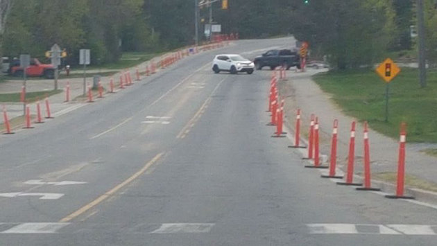 Wondering about the cones on West Road in Huntsville?