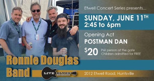 Etwell Concert Series presents the Ronnie Douglas Band this Sunday