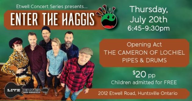 Etwell Concert Series presents Enter The Haggis this Thursday