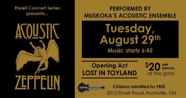 Etwell Concert Series presents Acoustic Zeppelin August 29