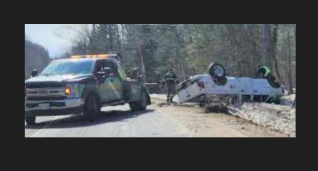 Impaired driver flips pick-up truck