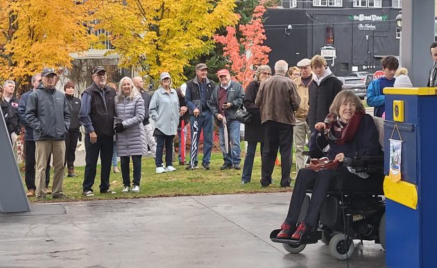 Friends of Rotary and Ross Kirwin gather at official naming of band shell