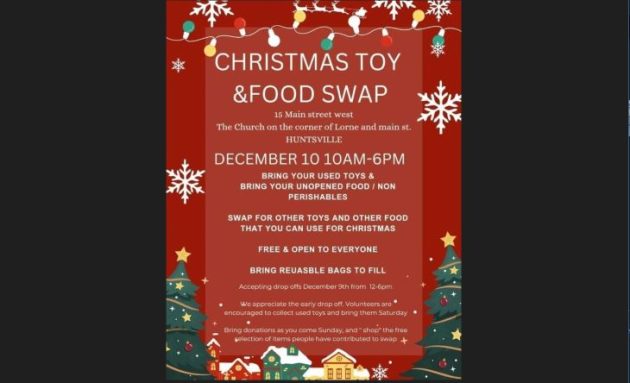 Christmas toy and food swap