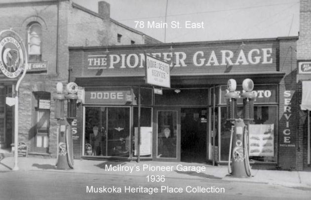 From Wayback Wednesday!: McIlroy’s Pioneer Garage | Sponsored by Jamie Lockwood, broker/owner of Sutton Group Muskoka Realty