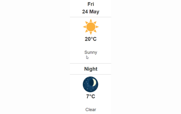 Doppler daily weather report