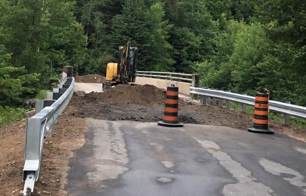 A reminder that Old North Road Bridge is closed for repairs