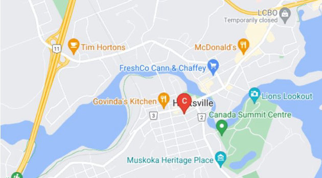 Road closure advisory issued by the Town of Huntsville