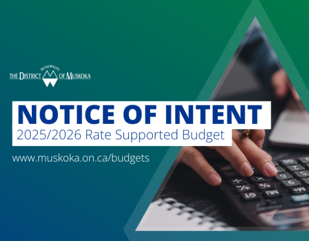 Notice of Intention to Adopt 2025 and 2026 Rate Supported Budget