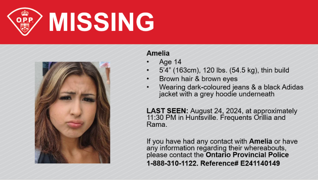 Huntsville OPP request public assistance locating missing female