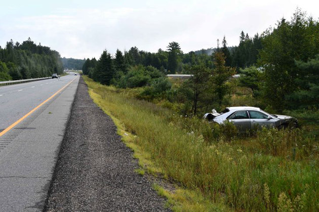 Huntsville OPP respond to rollover collision on Hwy 11