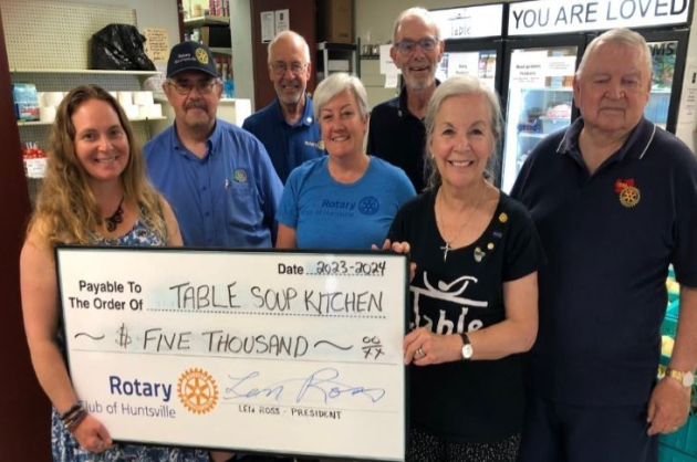 Rotary Club of Huntsville commits to yearly donations to both food banks
