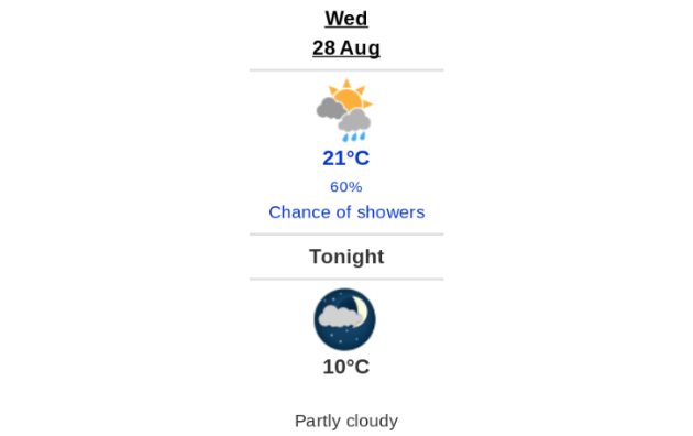 Doppler daily weather report