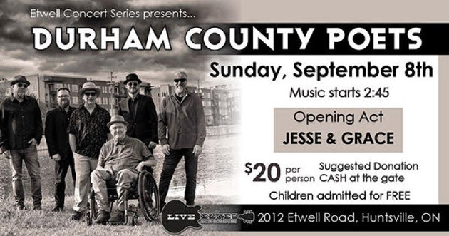 Etwell Concert Series presents Durham County Poets on Sept. 8